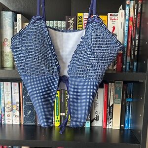 SEAMOLLY Blue Polka Dot Swimsuit Top